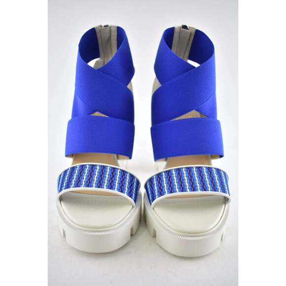 Christian Louboutin Patrouiagoma 100 Blue Strap Sandal Block Heel Pump 40.5 - Picture 6 of 12